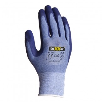 teXXor® Polyester-Strickhandschuhe Latex hellblau