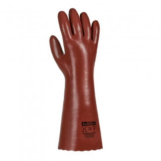 PVC-Handschuhe, rotbraun, Länge 45 cm Gr. 10