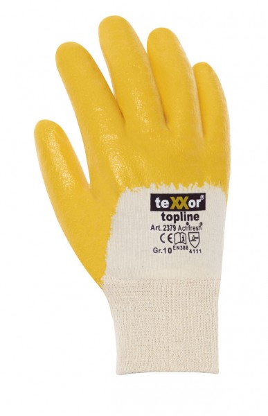 teXXor® Nitril-Handschuhe STRICKBUND, 3/4 beschichtet