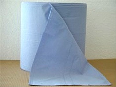 Reinigungspapierrollen blau lagenverleimt-volumengeprägt, 3-lagig, 500 Abrisse