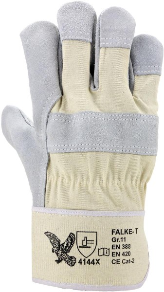 Rindspaltleder-Handschuhe Gr. 11 - Farbe: naturfarben