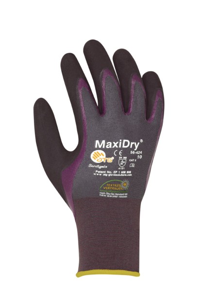 ATG® Nitril-Handschuhe, "MaxiDry®", handflächenbeschichtet 56-424