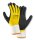 teXXor® Polyester-Strickhandschuhe Latex topline, weiss/gelb/schwarz