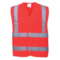 Warnschutz Weste 2+2 Reflexstreifen EN ISO20471 Class 2