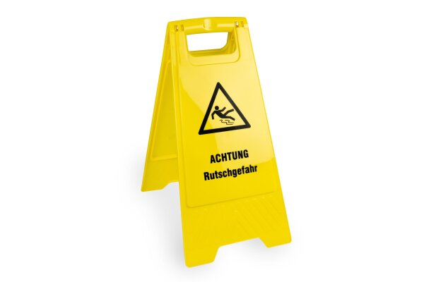 Warnschild "Achtung Rutschgefahr" gelb, ca. 61cm hoch