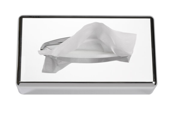 Kosmetikboxen-Spender chrom, für 100 Stück, für Kosmetiktücher (PL-AG-052)