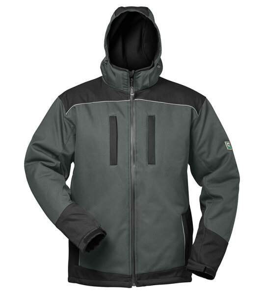 elysee® Winter-Softshell-Jacke AJAX grau/schwarz