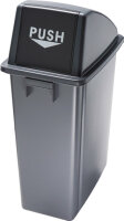 Abfalleimer 60 Liter Schwarz, mit "Push" Deckel