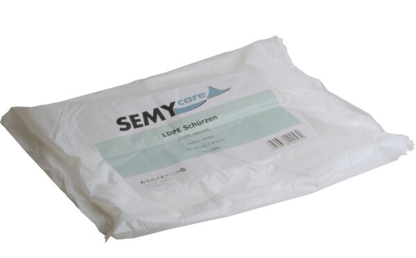 LDPE Schürzen, weiß, 50 im Beutel, 750x1.250mm, 10x50 = 500 Stück pro Karton