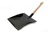 Kehrschaufel Metall mit Holzgriff schwarz