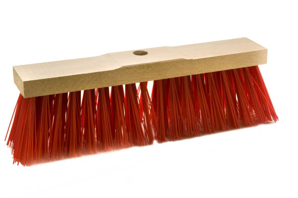 Straßenbesen Elaston Sattelholz mit Stielloch rot