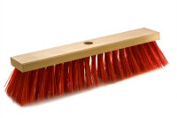 Straßenbesen Elaston Flachholz mit Stielloch rot