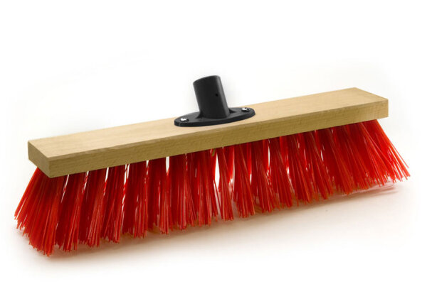 Straßenbesen Elaston mit Quick-fest-Halter rot