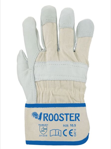 Rindnarbenleder-Handschuhe ROOSTER Gr. 10,5