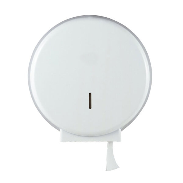 Grossrollen Toilettenpapier-Spender,weiss, metall