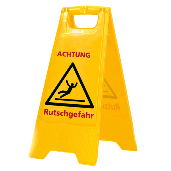 Warnschild aus robustem Kunststoff