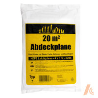 HDPE Profi Abdeckplane 20 qm 4m  x 5m Typ 7