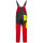 Forstarbeiter Schnittschutzlatzhose SPEIERLING rot,schwarz,gelb