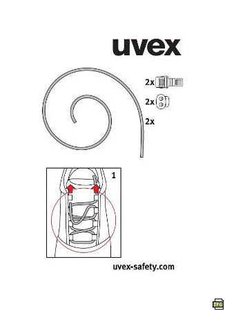 uvex Elastiksenkel-Set für uvex1, uvex motion style und uvex xenova®  atc
