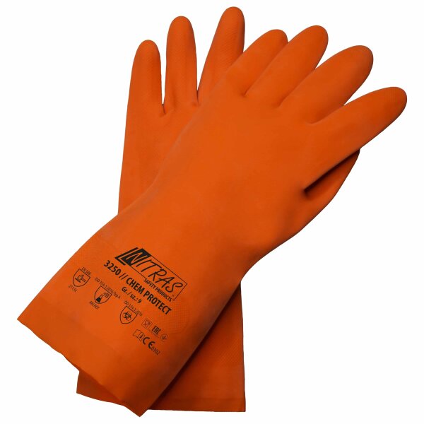 NITRAS CHEM PROTECT Chemikalienschutzhandschuhe orange
