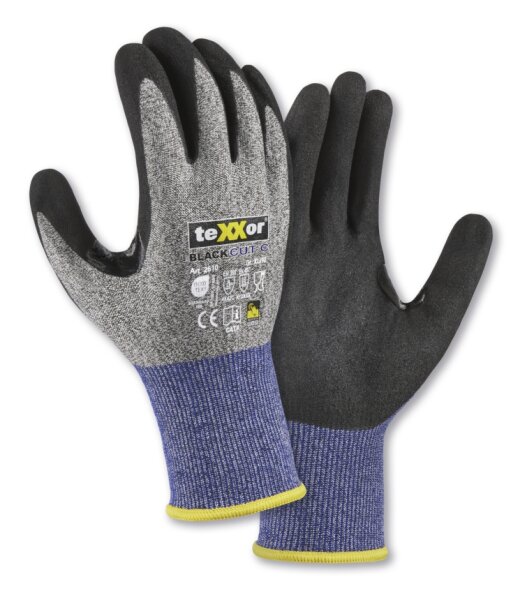 texxor® Schnittschutz-Strickhandschuhe BLACK CUT C
