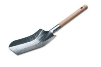 Kohleschaufeln, verzinkt, mit Holzgriff, schmal