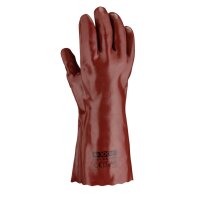 PVC-Handschuhe, rotbraun, Länge 35 cm  Gr. 10,