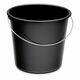 Haushaltseimer schwarz 10 Liter, Kunststoff mit...