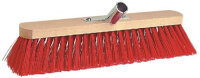 Straßenbesen Elaston mit Metallhalter rot